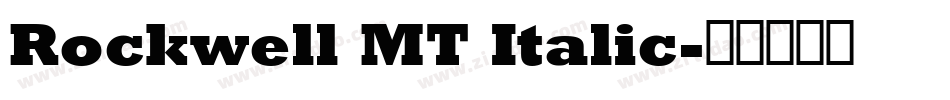 Rockwell MT Italic字体转换